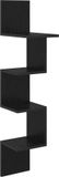 vidaXL Wandplank Muurmontage Zwart eiken 32 x 21 x 107 cm Bewerkt hout