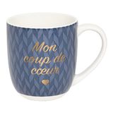 Draeger Paris Mok van keramiek, blauw, "Mon Coup de Coeur", 320 ml