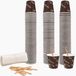 COFFISANO Set van 150 koffiemokken 75 ml bruin papier + 150 houten stokjes