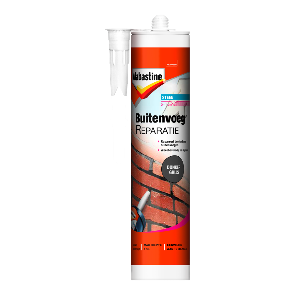 Alabastine Buitenvoegreparatie | 2PL | Donkergrijs | 310ml