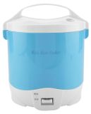 Cuisinière à riz électrique, 24V, 18W, 1,6 litre, portable, cuiseur vapeur, bleu