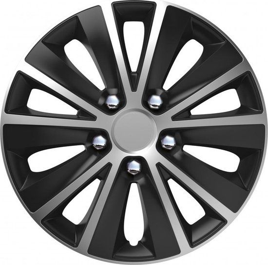 Versaco Wieldoppen Rapide NC Silver&Black 14 inch - Set van 4