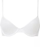 Calvin Klein Sheer Marquisette Unlined Demi Bra - White