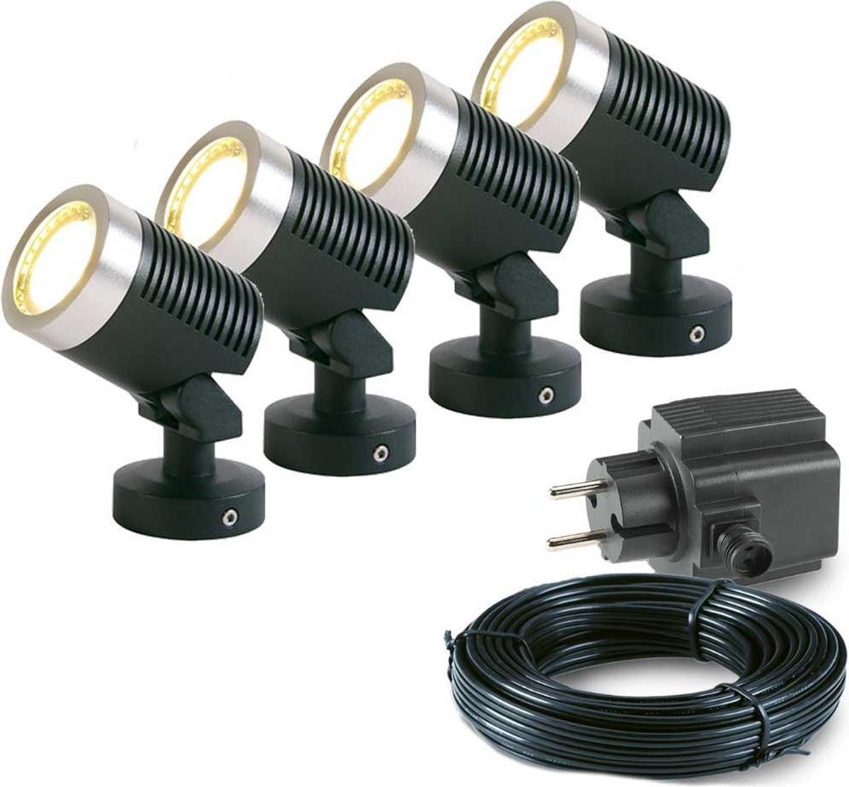 ABC-LED 4x LED grond spot - 12V - 5 watt - complete set