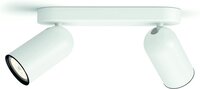 Philips Pongee LED Opbouwspot - 2-lichts - Wit - GU10 - Dimbaar