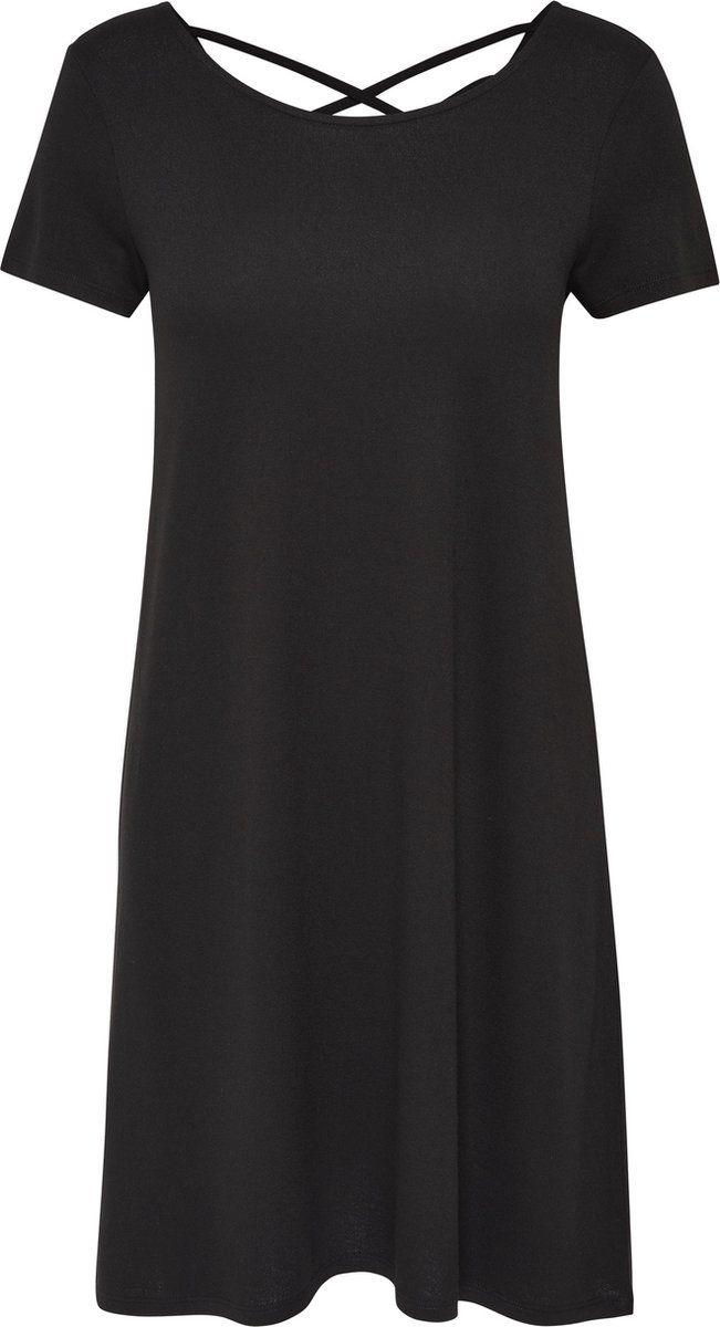 ONLY ONLBERA BACK LACE UP S/S DRESS JRS Dames Jurk - Maat S - 5713440201177