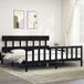 Maison Exclusive - Cadre de lit sans matelas noir 200x200 cm bois massif de pin