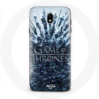 Maniacase Hoesje voor Samsung Galaxy J5 2017 Game of Thrones seizoen 8 Episode 1 The Iron Throne Characters logo Grey