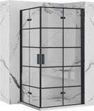 Rea Molier Black Double 90X100 - 190 cm - Douchecabine - Rechthoek - Zwart
