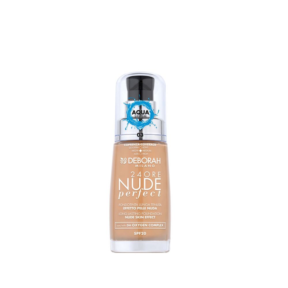 Deborah Milano 24ore Nude Perfect Foundation - 30 ml - SPF 20 - Unisex