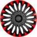 AutoStyle 4-Delige Wieldoppenset Soho R 16-inch zwart/rood