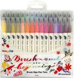 Pentel BrushSignPen penseelstift Twin, set van 30