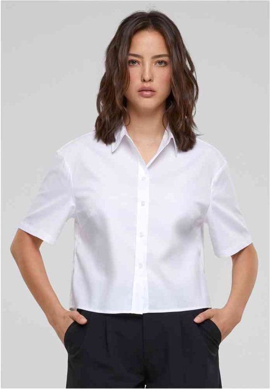 Urban Classics Oversized shirt blouse - Wit - S - Dames