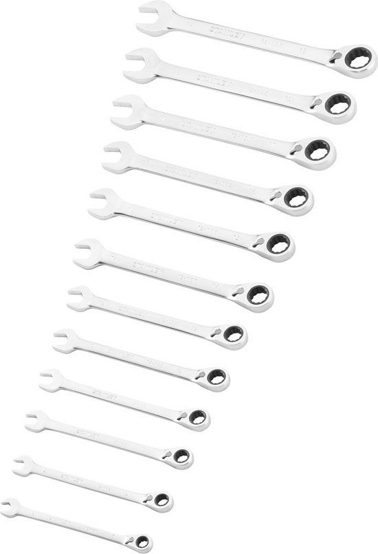 Stanley FatMax Ringsteeksleutelset met ratel - 12-delig