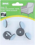 AMIG Teflon Meubelglijders Stoelpootbeschermers Ø22mm met Spijker PTFE 6 stuks Grijs