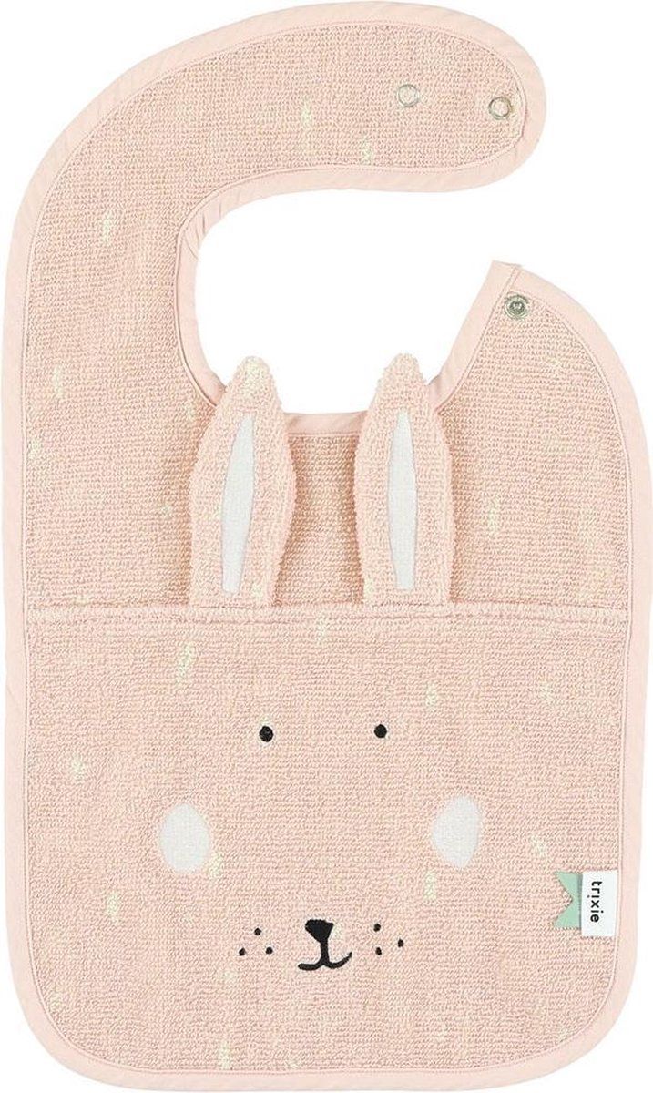 TRIXIE slabbetje Mrs. Rabbit 44 x 26 cm biologisch katoen roze
