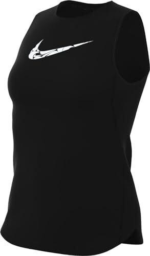 NIKE Nike Dames W Nk One Swsh Hbr Tank, zwart/wit, FN2606-010, S