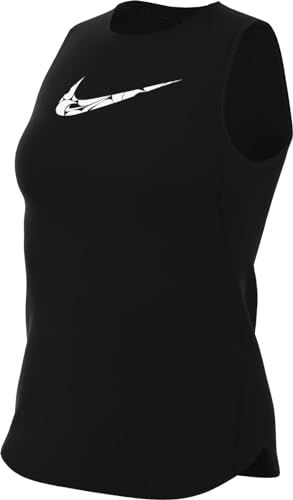 Nike W NK One Swsh Hbr Tank - FN2606-010 - Zwart/Wit - Dames - Maat M