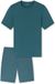 Schiesser heren shortama katoen - Casual Essentials - 54 - Petrol