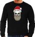 Bellatio Decorations Bad Santa foute Kerst sweater / Kerst trui zwart voor heren - Kerstkleding / Christmas outfit L