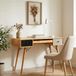 Maison Exclusive Bureau exclusif - Bois massif de mangue, couleur marron, dimensions : 110 x 55 x 76 cm