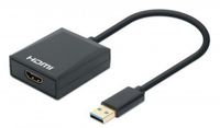 Manhattan USB 3.2 Gen 1 (USB 3.0) Adapter – 1x USB 3.2 Gen 1 stekker A (USB 3.0) – 1x HDMI-bus – 153690 – 15 cm