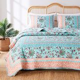 Greenland Home Quiltset, Turquoise, 3-delige Cal King