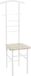 HAKU dressboy-stoel aankleedstoel stumme dienaar met zitting eiken, wit, MDF, metaal - afmetingen: B 46 x H 119 x D 50 cm, stijl: modern