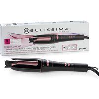 Bellissima Ricci & Curl HD, automatische krultang, draaibaar, automatische draaitechnologie, maker van krullen en golven, zwart en roze