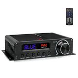 Pyle Stereo audio-versterker, draadloos, Bluetooth, 75 watt, 5.1-kanaals versterker voor thuisbioscoop, surround met HDMI, AUX, FM-antenne, subwoofer-ingang