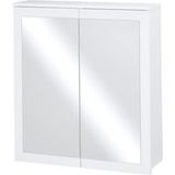 LIVARNO® Armoire de toilette miroir Basel, 68,5 x 75,1 x 16,9 cm, blanc