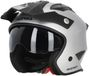 Acerbis Aria Metallic, casque à réaction, couleur: Mat-Silver, taille: XS