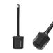 Ibergrif Brosse Toilettes WC Silicone avec Support, Balai Toilette WC Noir