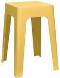Home Deco Factory Zitkrukje/Stoel - Geel - D34 x H47 cm - Stapelbaar - Kunststof - Bijzet Tafeltje