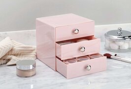 IDesign Make-up kastje 3 lades (roze) - Groen, Zwart, Roze, Wit roze