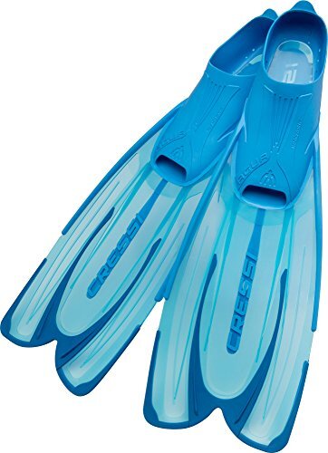 Cressi Agua Fins - Snorkelvinnen met zelfinstellende comfortabele volle voetzak - Perfect voor op reis, EU 31/32-UK 12.5/13.5 Kid, Aquamarijn