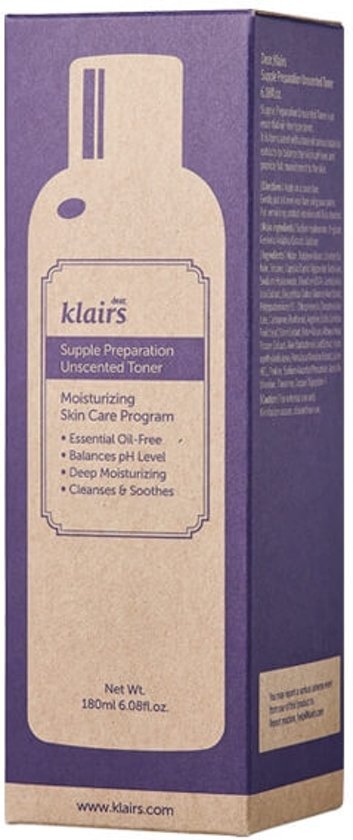 Klairs Supple Preparation Unscented Toner 180ml