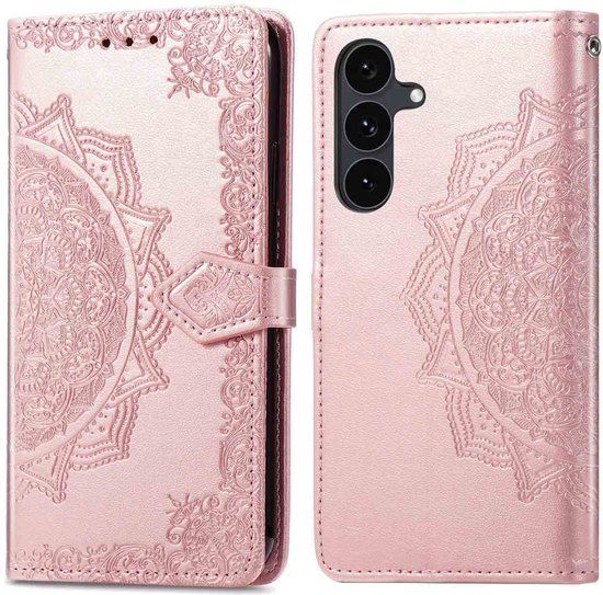imoshion Mandala Bookcase - Geschikt voor Samsung Galaxy S25 FE - Rosé Goud
