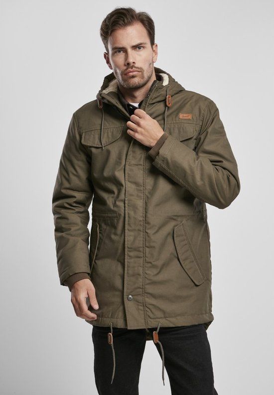 Brandit Marsh Lake Teddyparka Heren Winterjas - olijf - S