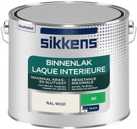 Sikkens binnenlak mat RAL9010 2,5L