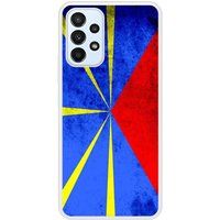 Samsung Galaxy A23 Drapeau la reunion Verstevigd hoesje met sublimatie bedrukking