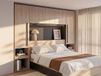 Vente-unique Bedframe hout zwart, natuurlijk licht 160 x 200 cm
