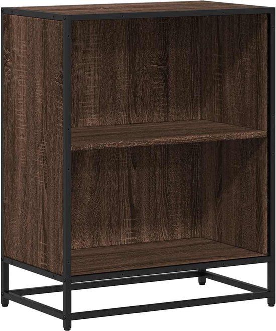 vidaXL Boekenkast 60x35x76 cm bewerkt hout bruin eikenkleur