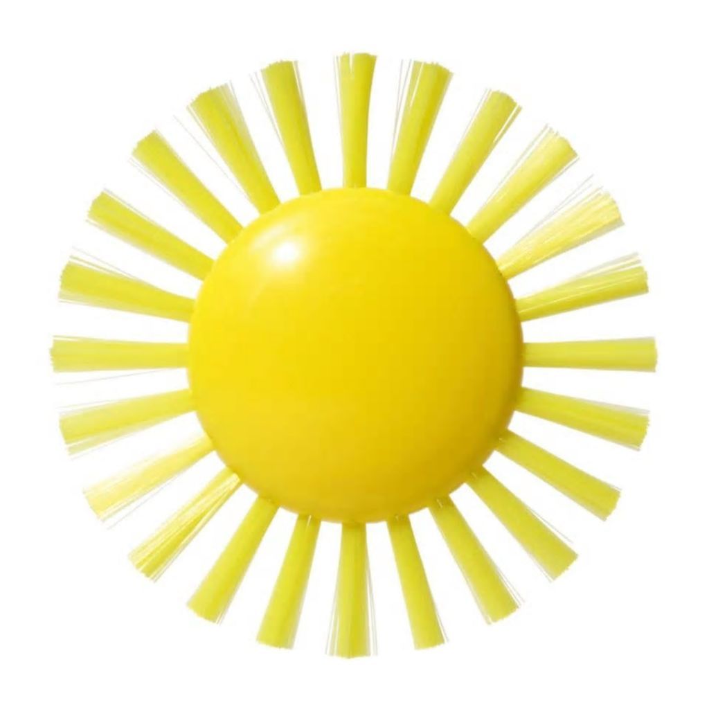 Bilibo borstel Plui Sunny Brush geel 9 cm