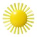 Bilibo borstel Plui Sunny Brush geel 9 cm