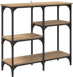 vidaXL Wandtafel Artisan Eiken 80 x 29 x 75 cm Bewerkt hout