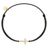 Glanzstücke München Armband Zilver 925 Zirkonia Wit Kruis Koord 15 cm