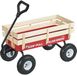 VEVOR Kinderhandkar, 102 cm, Transportkar met Duwstang, Hout en Metaal, 150 kg Draagvermogen, Rood en Zwart