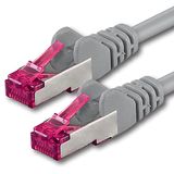1aTTack.de Cat6a CAT6 1m LAN-netwerkkabel SFTP PIMF 10Gb/s - grijs