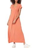 Amazon Essentials Dames Getailleerde Maxi-jurk
